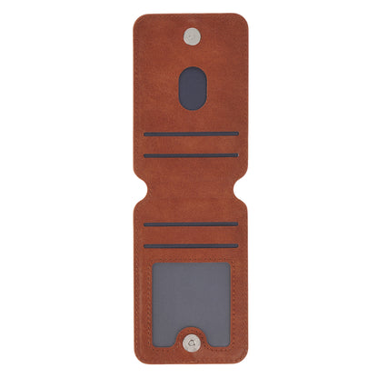 Stand Firm Honey-brown Faux Leather Phone Wallet with Stand - 1 Corinthians 16:13