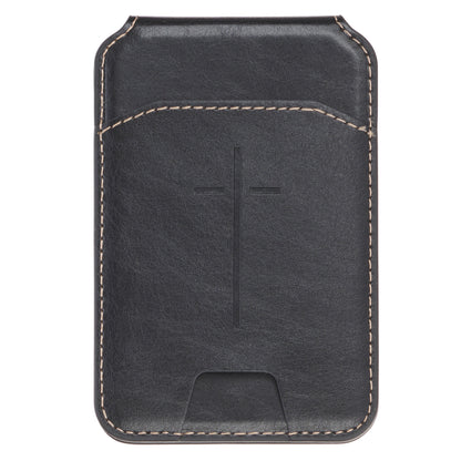 Cross Black Faux Leather Phone Wallet with Stand